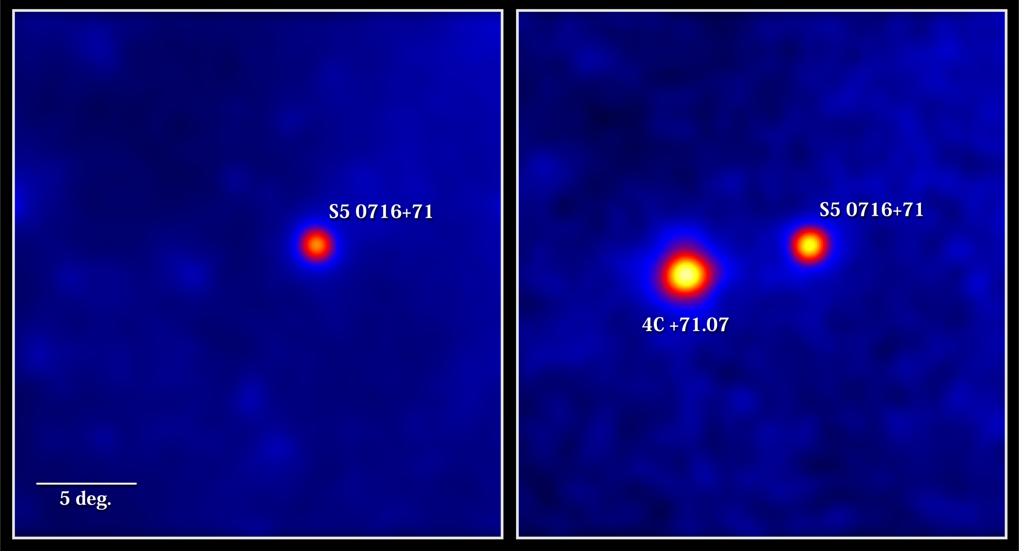 Imagen de explosión de rayos gamma tomada por el telescopio espacial de rayos gamma Fermi que se colocó en órbita alrededor de la Tierra en junio de 2008.