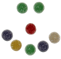 image of gumdrops in the shape of a smiley face