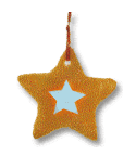 cartoon of star-shapped cookie with a colored star in the middle
