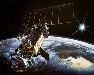 artists conception of the DMSP satellite
