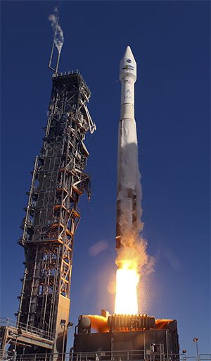 photograph showing the launch of the rocket carying LandSat 8