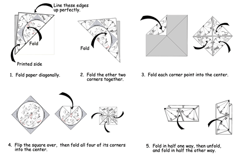 Steps to fold the Star Finder