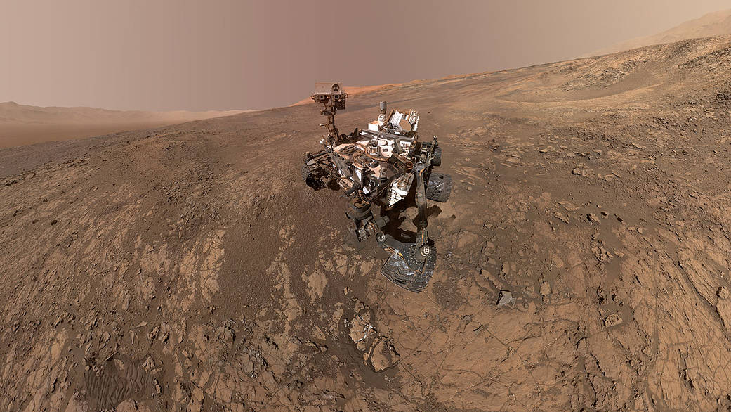 A self-portrait of NASA's Curiosity rover on Mars.