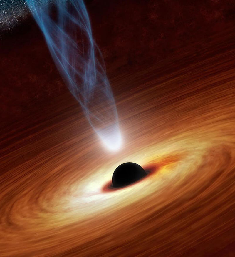 Artist's concept of a black hole.