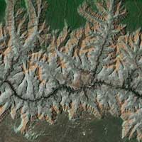 Landsat imagen del Gran Canyon.