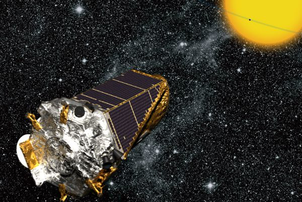 Artist ' s rendition of the Kepler spacecraft.'s rendition of the Kepler spacecraft.