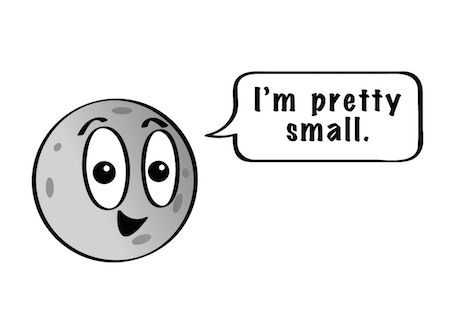 Cartoon of Mercury saying 'I'm pretty small.'