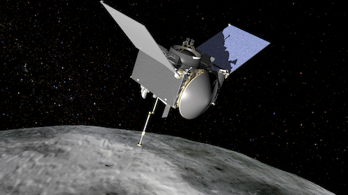 Artist’s conception of the OSIRIS-REx spacecraft at Bennu.