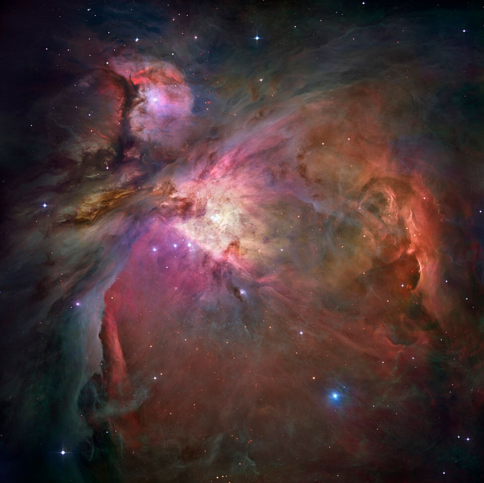 Image of the Orion nebula captured by the Hubble Space Telescope.