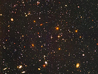 Hubble image showing many galaxies