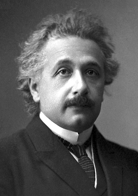 Albert Einstein during a lecture in Vienna in 1921.