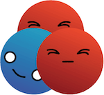 a cartoon helium molecule