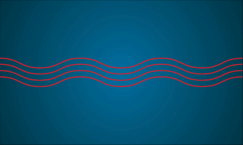 An animation of in phase laser light waves.