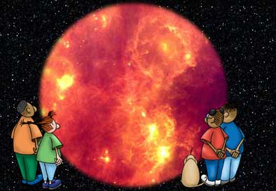 Space Place Kids see Orion in infrared.