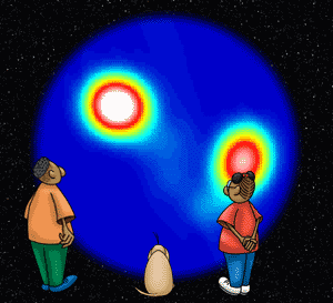 Space Place Kids see radio waves from quasars.
