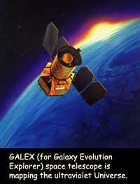 GALEX (for Galaxy Evolution Explorer) space telescope ismapping the ultraviolet Universe.