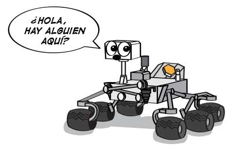 Una ilustración del rover Curiosity