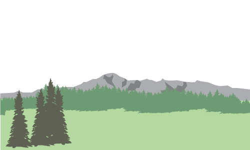 Un paisaje con árboles y montañas