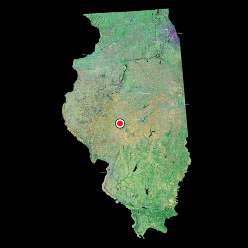 A satellite view of Illinois