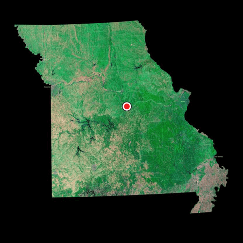 A satellite view of Missouri