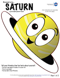 thumbnail image of first page of Saturn planet mask activity