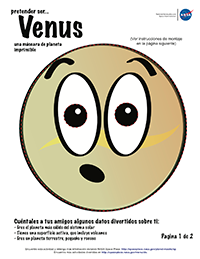 imagen en miniatura de la primera página de la actividad de la máscara del planeta Venus.