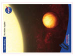 Small image of postcard with space art of a hot alien Jupiter.
