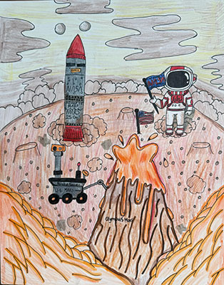 Art submission for the Mariner 4 Art Challenge.