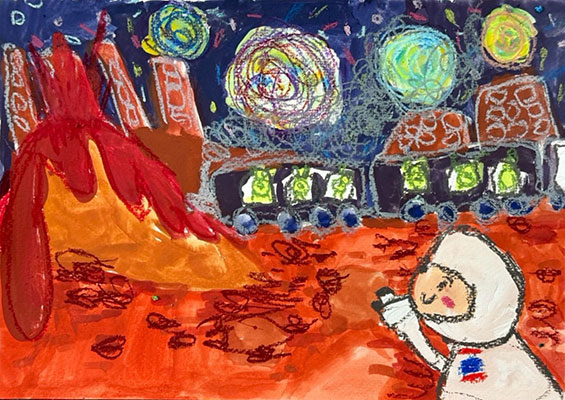 Presentación de arte para el desafío artístico Mariner 4.
