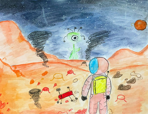 Art submission for the Mariner 4 Art Challenge.