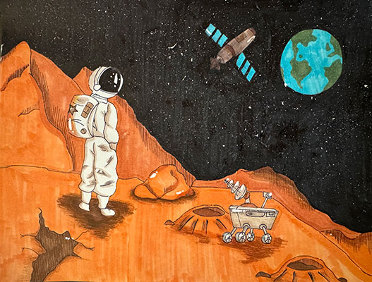 Presentación de arte para el desafío artístico Mariner 4.