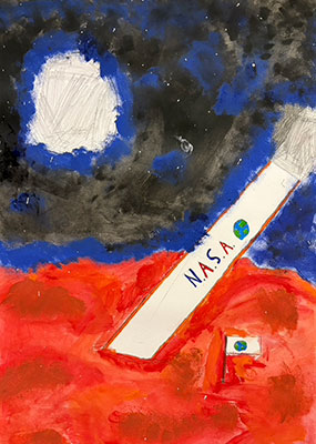 Presentación de arte para el desafío artístico Mariner 4.