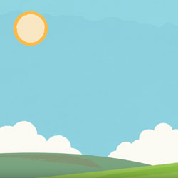 Illustration of a blue sky with a sun. Credit: NASA/JPL-Caltech