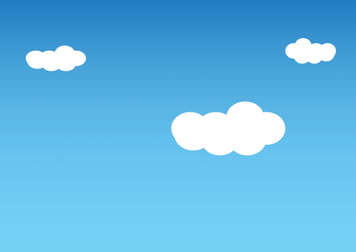 Ilustración del cielo azul y las nubes