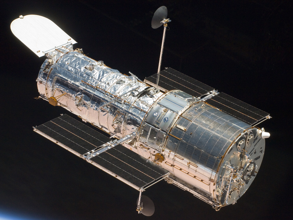 computer-generated image of the Hubble Telescope.