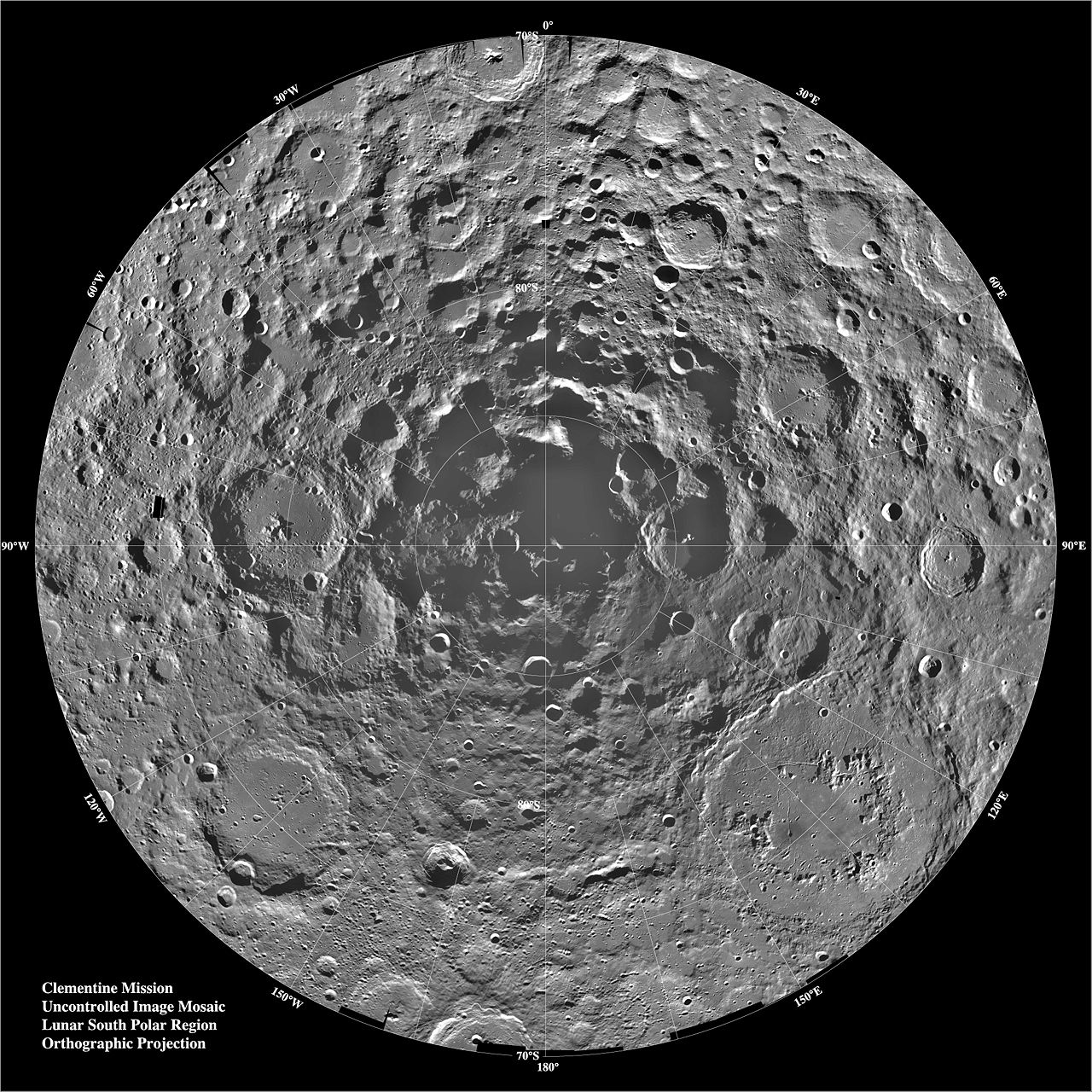 Craters on the Moon.