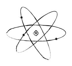 a drawing of an atom