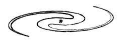 a drawing of a pinwheel galaxy