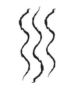 dibujo de una radiación, representada por 3 lineas onduladas