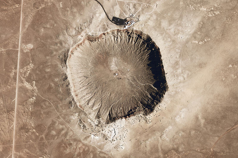 Meteor Crater (also known as Barringer Crater) in Arizona