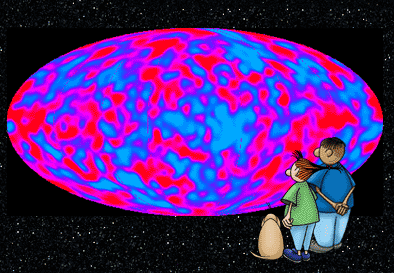 Space Place Kids see cosmic background radiation.