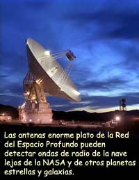 Leyenda dice antenas enorme plato de la Red del Espacio Profundo pueden detectar ondas de radio de la nave lejos de la NASA y de otros planetas, estrellas y galaxias.