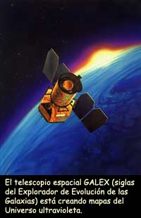 GALEX (Galaxy Evolution Explorer) telescopio espacial es el mapeo de la radiación ultravioleta Universo.