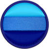 una insignia con franjas azules que indican el clima frío