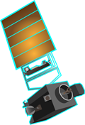 Cartoon of GOES-R satellite.