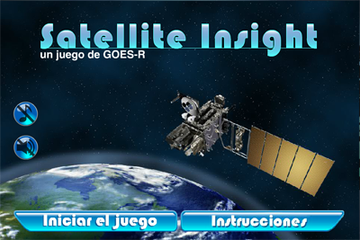 Captura de pantalla de Satellite Insight, un juego de GOES-R.