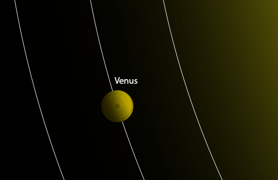 ilustración en primer plano de Venus