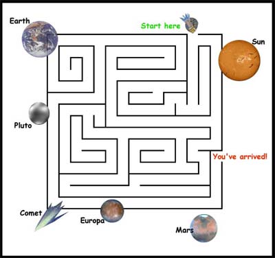 Outer Space Mazes for Kids: Fun And Educational Maze Activity