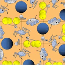 Rompecabezas robótico coloreado