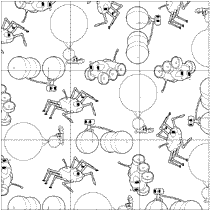 Rompecabezas robótico blanco y negro